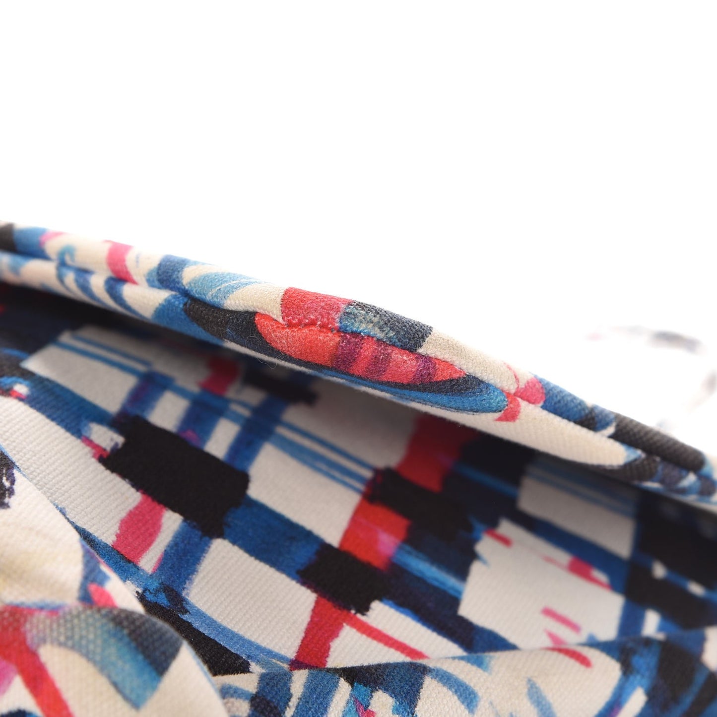 Canvas Printed XXL Travel Flap Bag White Blue Red Black