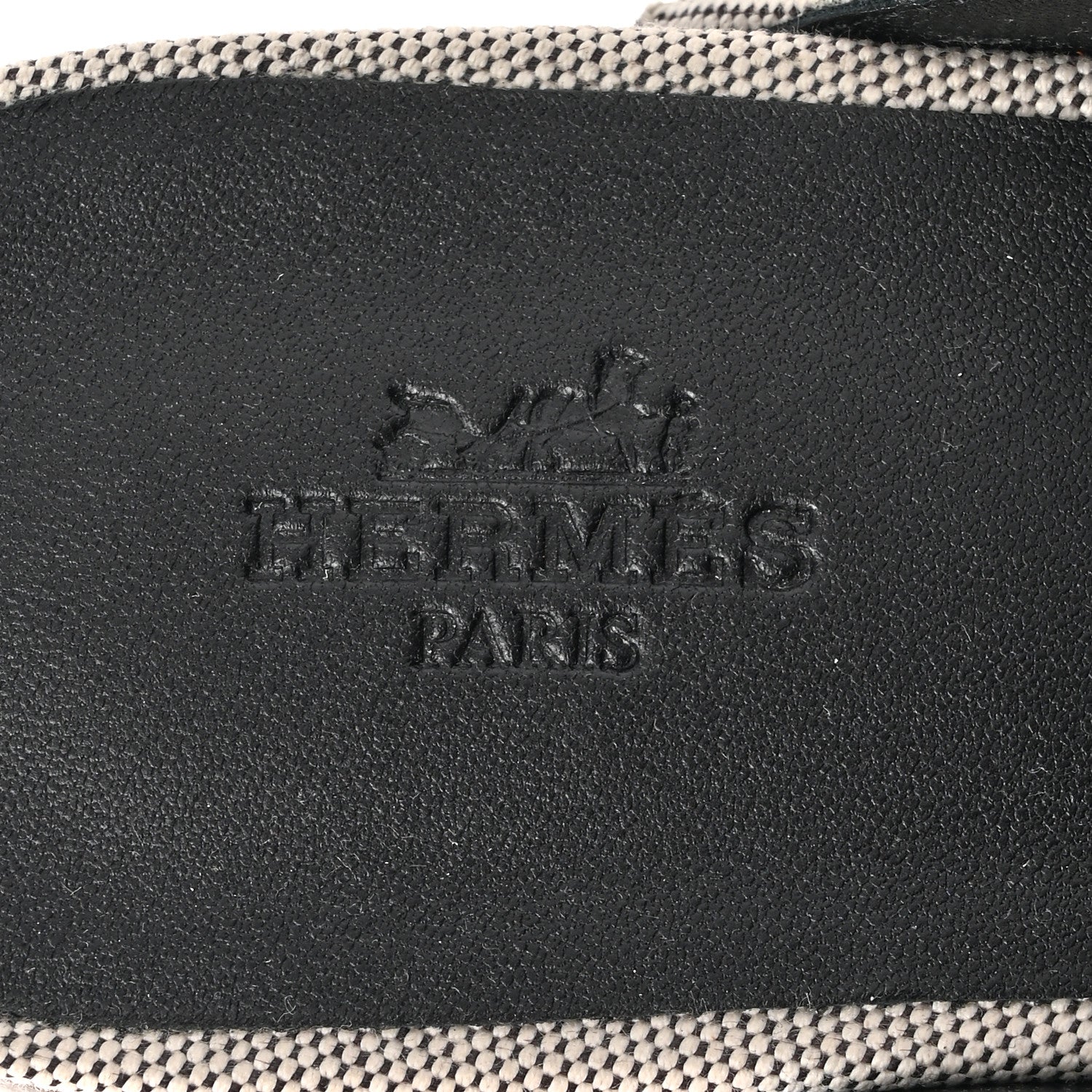 Hermes H Canvas Calfskin Carlotta Mules 36 Prunoir Black 7 of 10