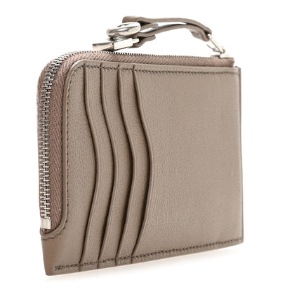 Loro Piana Grained Calfskin Extra Zip Pouch Warm Mastic 3 of 7