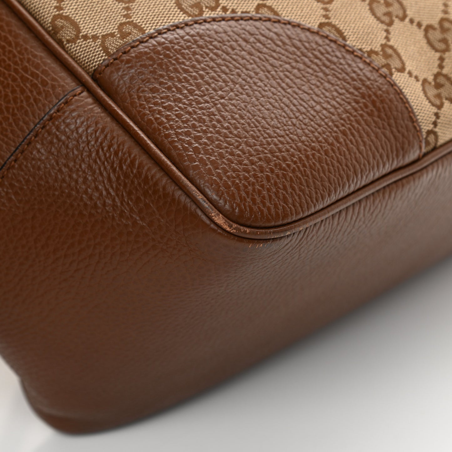 Monogram Medium Bree Zippered Tote Beige Tabacco