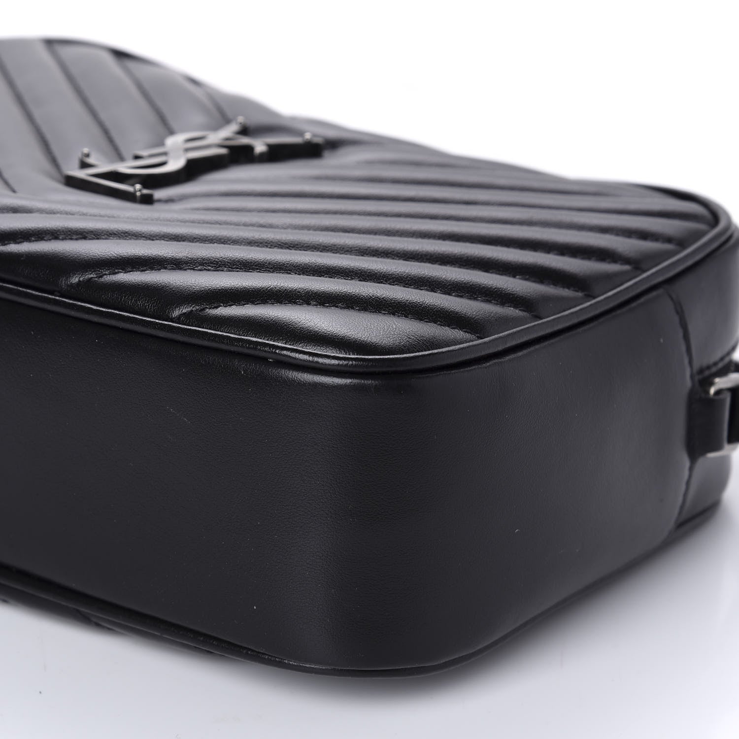 Saint Laurent Calfskin Matelasse Monogram Lou Camera Bag Black 2 of 10
