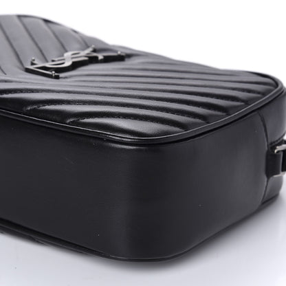 Saint Laurent Calfskin Matelasse Monogram Lou Camera Bag Black 2 of 10