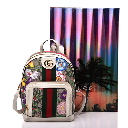 Gucci GG Supreme Monogram Flora Web Small Ophidia Day Backpack White 11 of 11