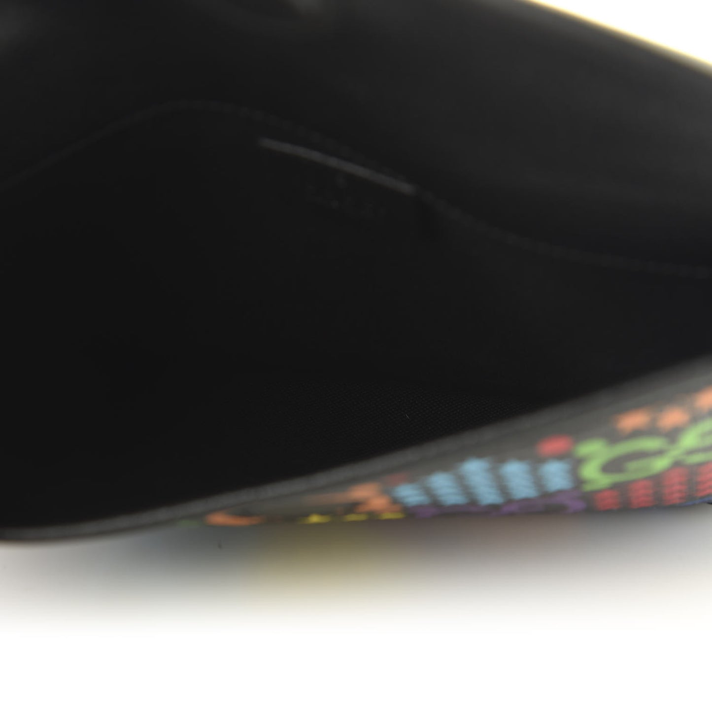 GG Supreme Monogram Psychedelic Slim Belt Bag Black