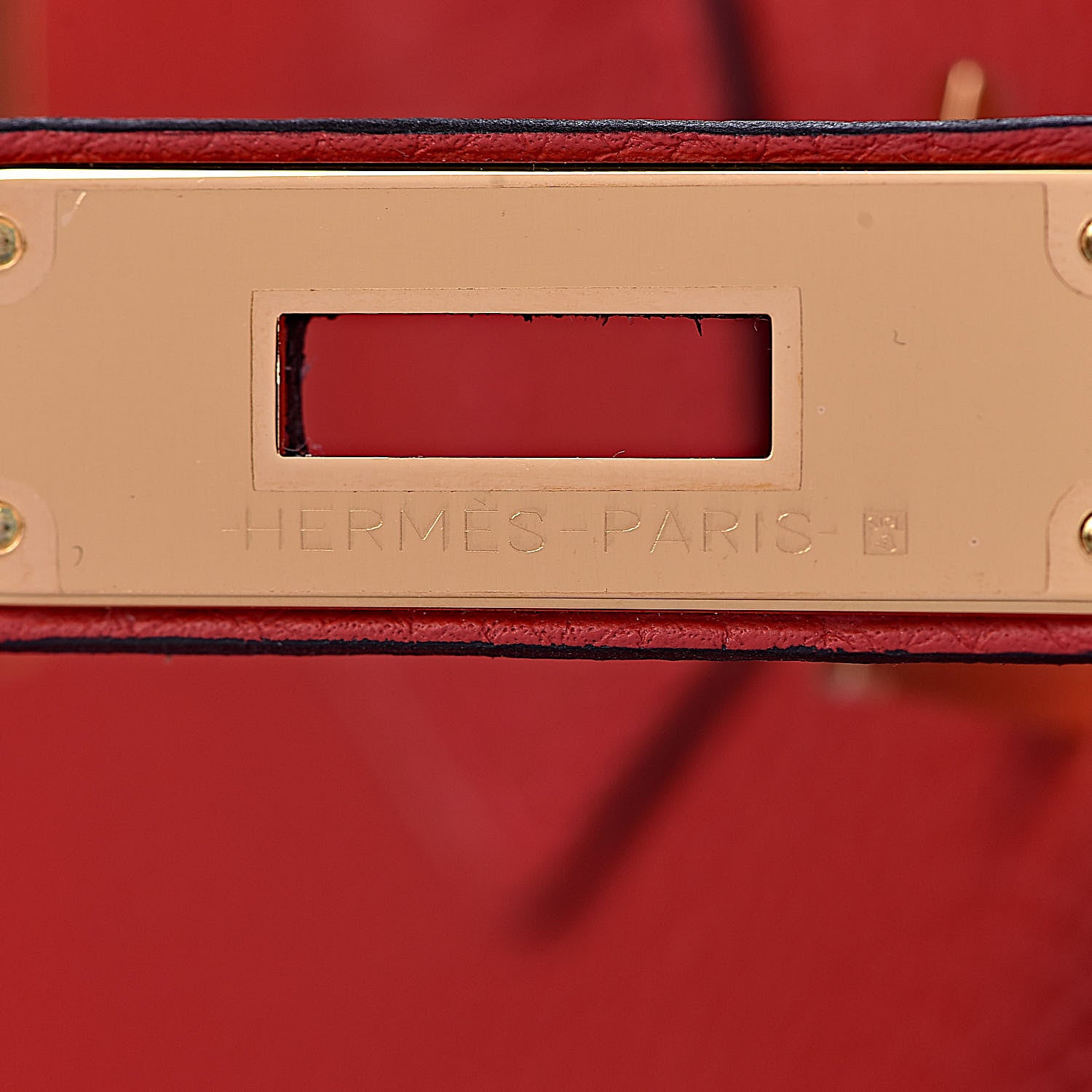 Hermes Taurillon Clemence Horseshoe Birkin 35 Rouge Casaque Black 10 of 40