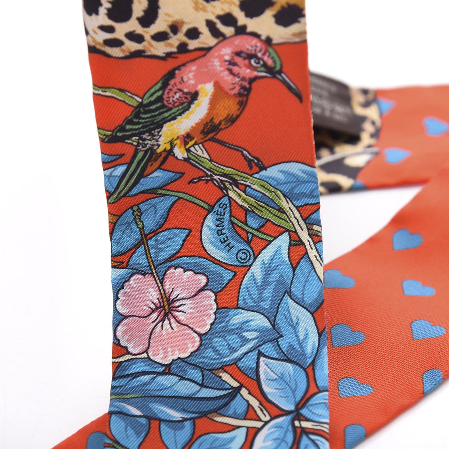 Silk Jungle Love Love Twilly Orange Bleu Brun