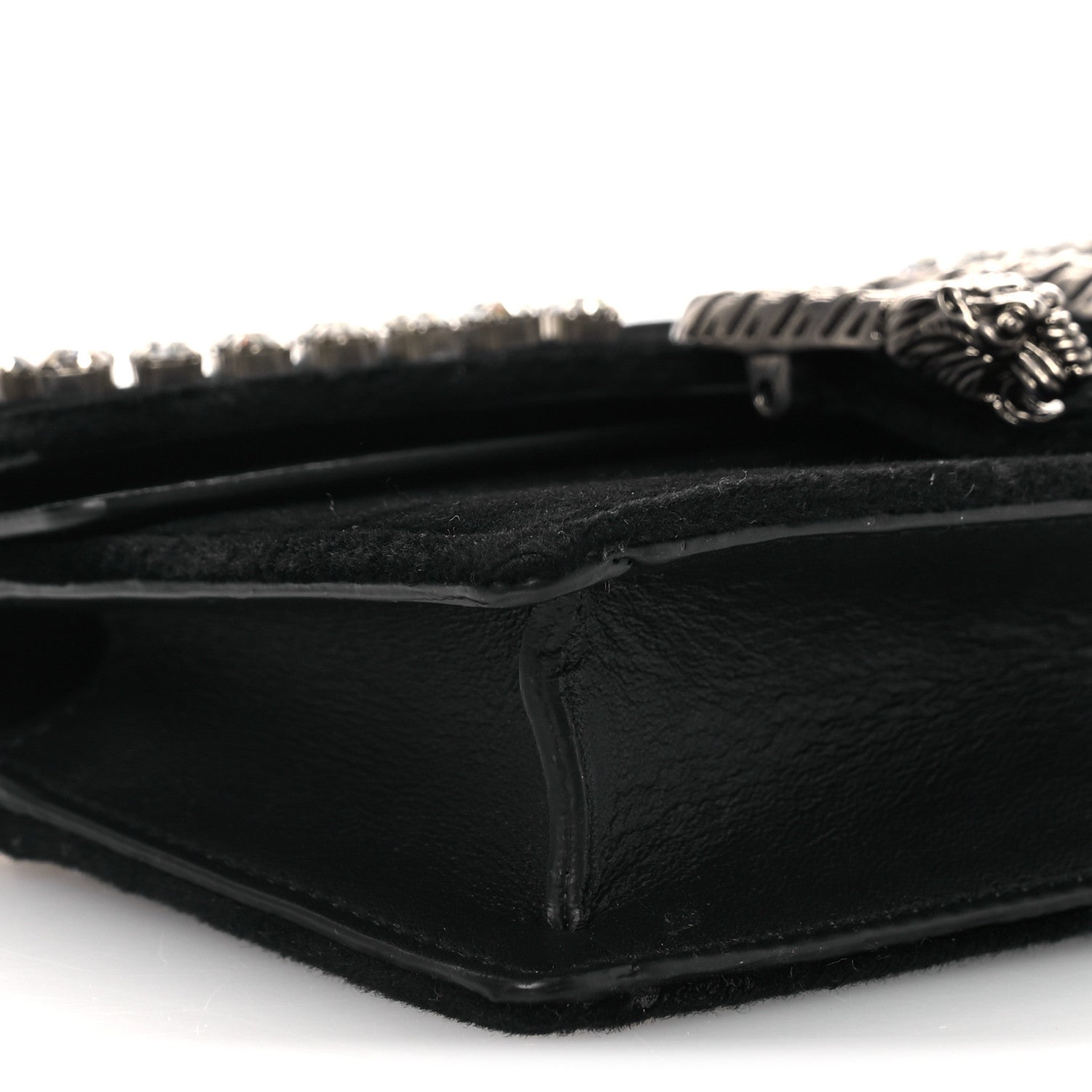 Gucci Velvet Crystal Super Mini Dionysus Shoulder Bag Black 8 of 10