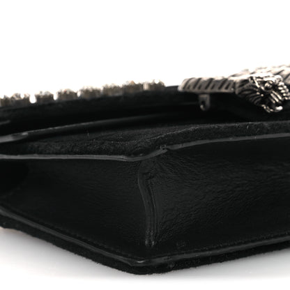 Gucci Velvet Crystal Super Mini Dionysus Shoulder Bag Black 8 of 10