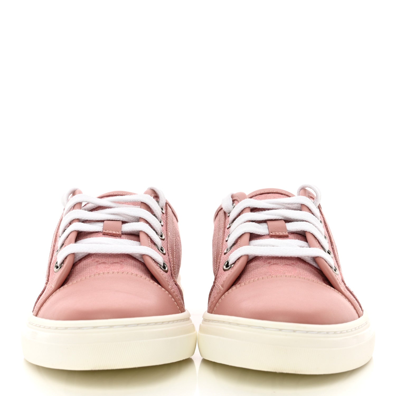 Gucci GG Monogram Calfskin Womens Low Top Sneakers 37 Pink Soft Pink 2 of 14