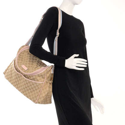 Gucci Monogram Web Diaper Bag Pink 2 of 9