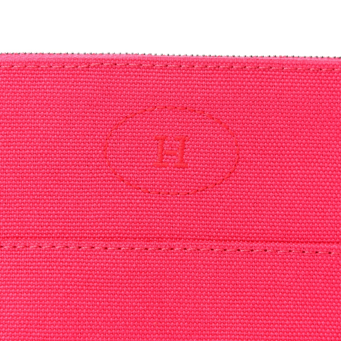 Cotton Canvas Mini Bolide Travel Cosmetic Pouch Hibiscus