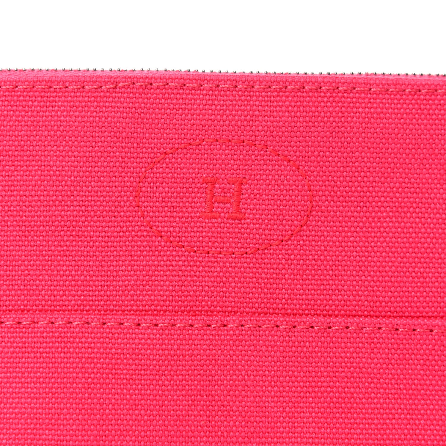 Hermes Cotton Canvas Mini Bolide Travel Cosmetic Pouch Hibiscus 9 of 11