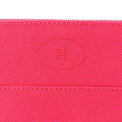 Hermes Cotton Canvas Mini Bolide Travel Cosmetic Pouch Hibiscus 9 of 11