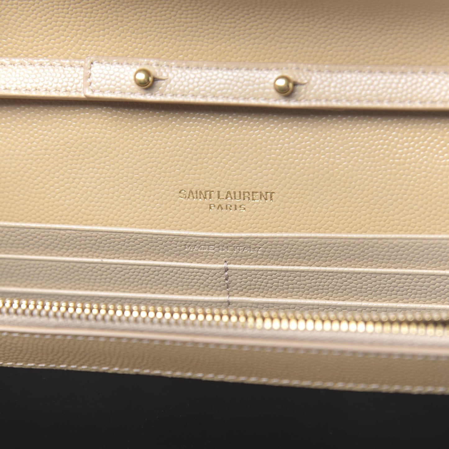 Grain De Poudre Matelasse Chevron Monogram Chain Wallet Nude Powder