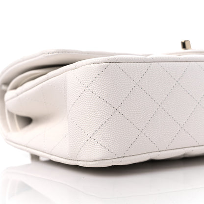Chanel Caviar Quilted Medium Double Flap White 8 of 10