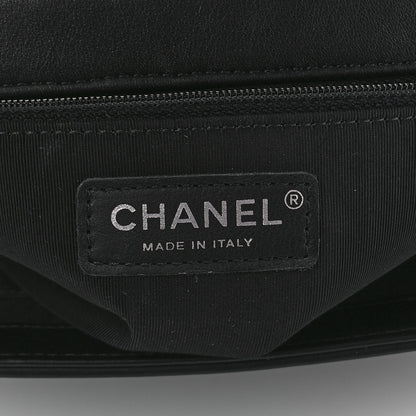 Chanel Calfskin Chevron Quilted Large Boy Flap Black 6 of 11