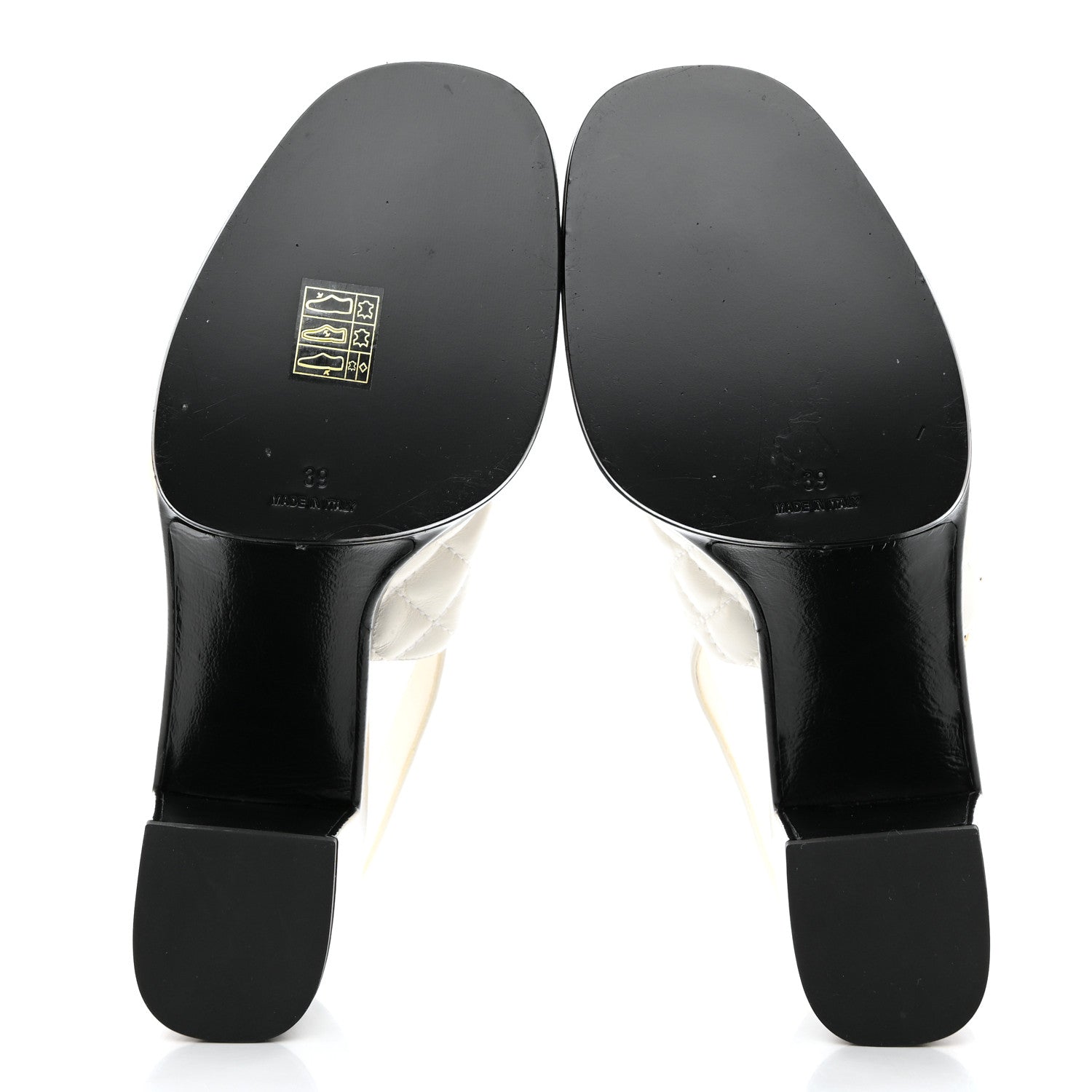 Chanel Lambskin Quilted Peep Toe Wedge Sandals 39 White 5 of 8