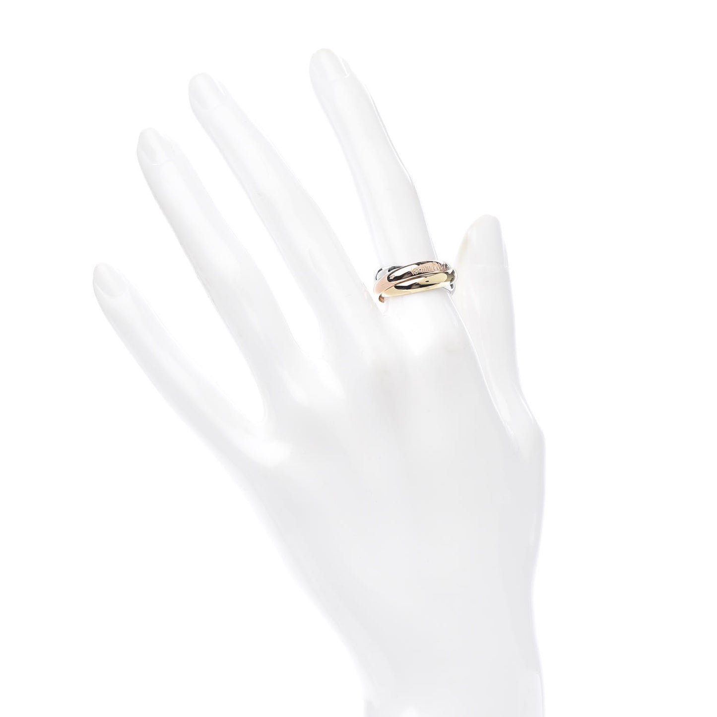 18K Pink Yellow White Gold Classic Les Must De Trinity Ring 52 6