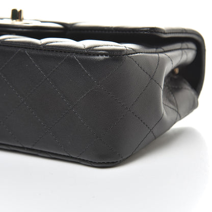 Chanel Lambskin Quilted Mini Rectangular Flap Black 10 of 12