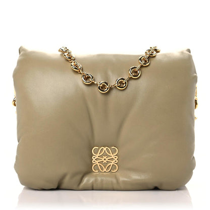 Loewe Lambskin Goya Puffer Bag Dark Green 1 of 11