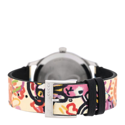Gucci Stainless Steel Calfskin 38mm G-Timeless Capsule Collection Rabbit Quartz Watch Blue 3 of 5