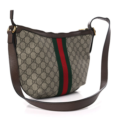 Gucci GG Supreme Monogram Web Small Ophidia Half Moon Hobo Brown 3 of 9