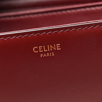 Celine Shiny Calfskin Medium Triomphe Light Burgundy 6 of 10