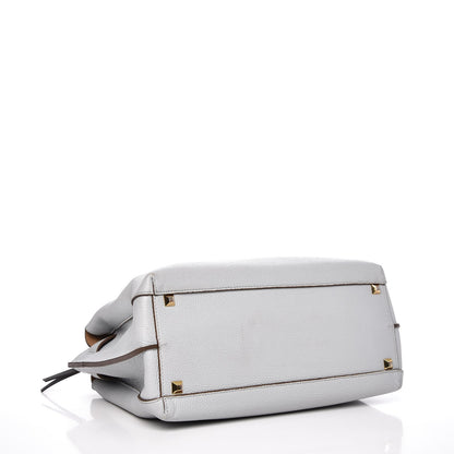 MCM Grained Calfskin Medium Milla Tote Concrete Grey 4 of 27