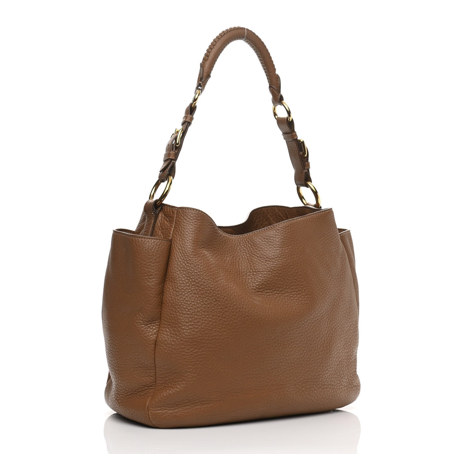 Vitello Daino Side Pocket Hobo Cuoio