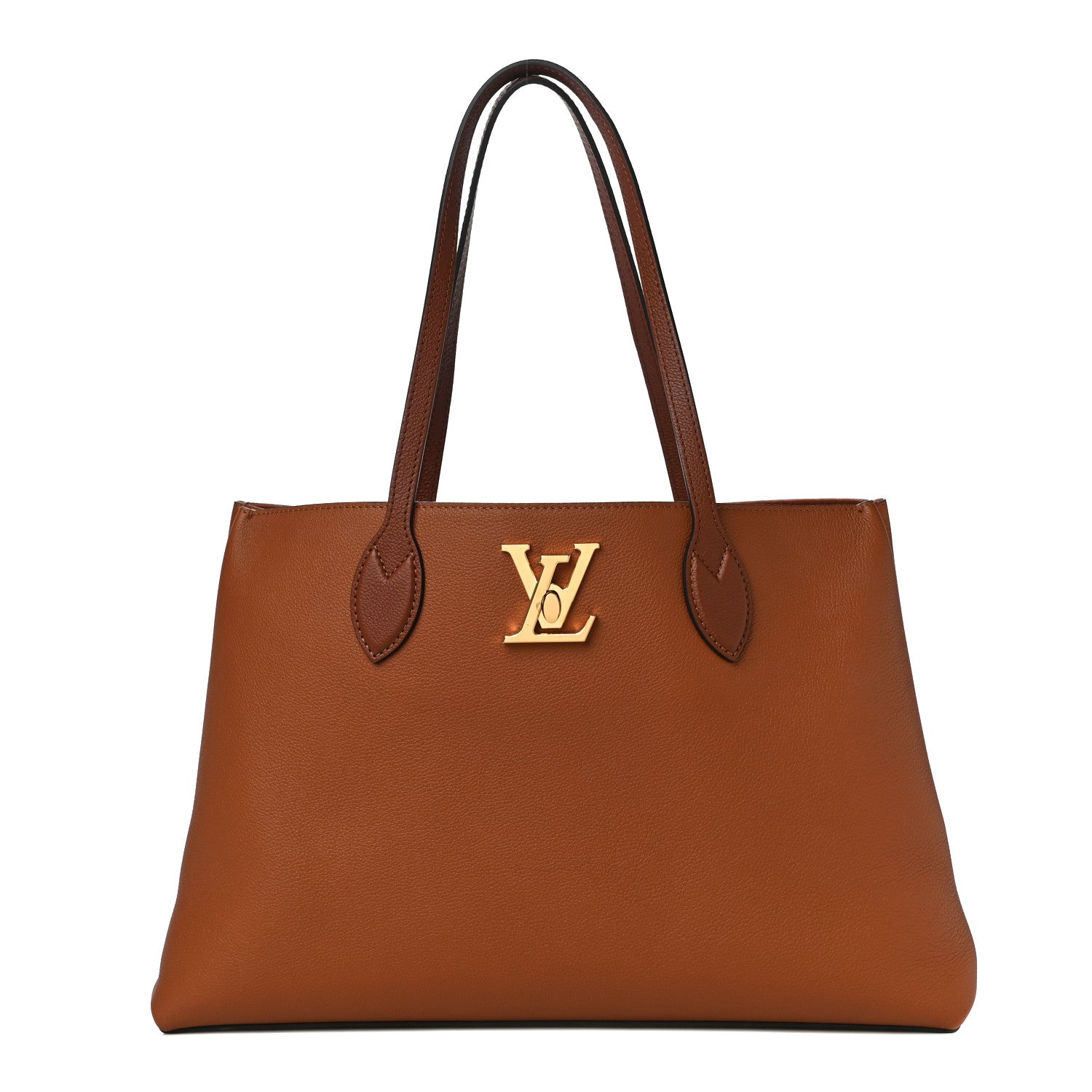 Louis Vuitton Grained Calfskin Lockme Shopper Chataigne 1 of 9
