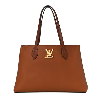 Louis Vuitton Grained Calfskin Lockme Shopper Chataigne 1 of 9