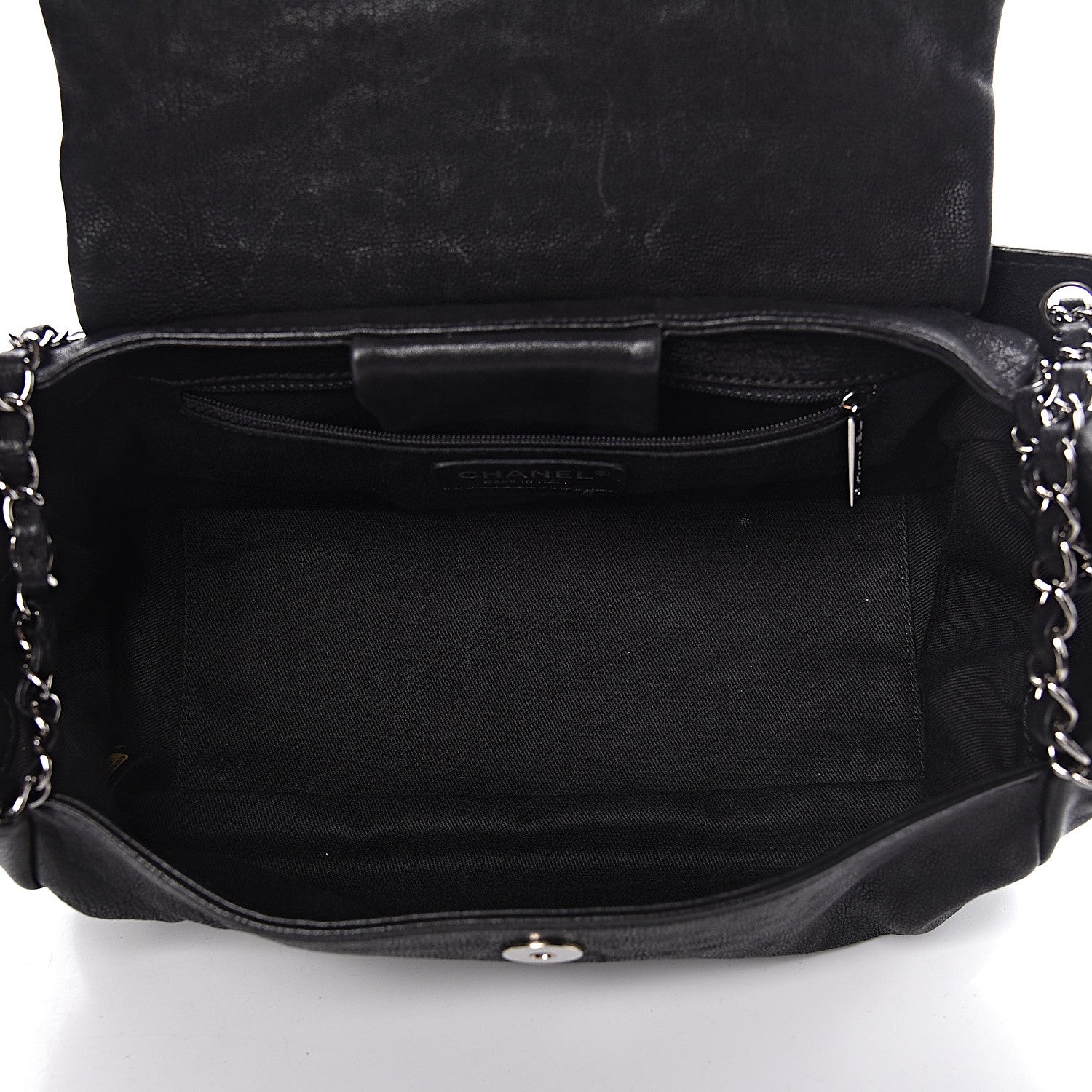 Chanel Calfskin Diamond Stitch Accordion Flap Black 5 of 14