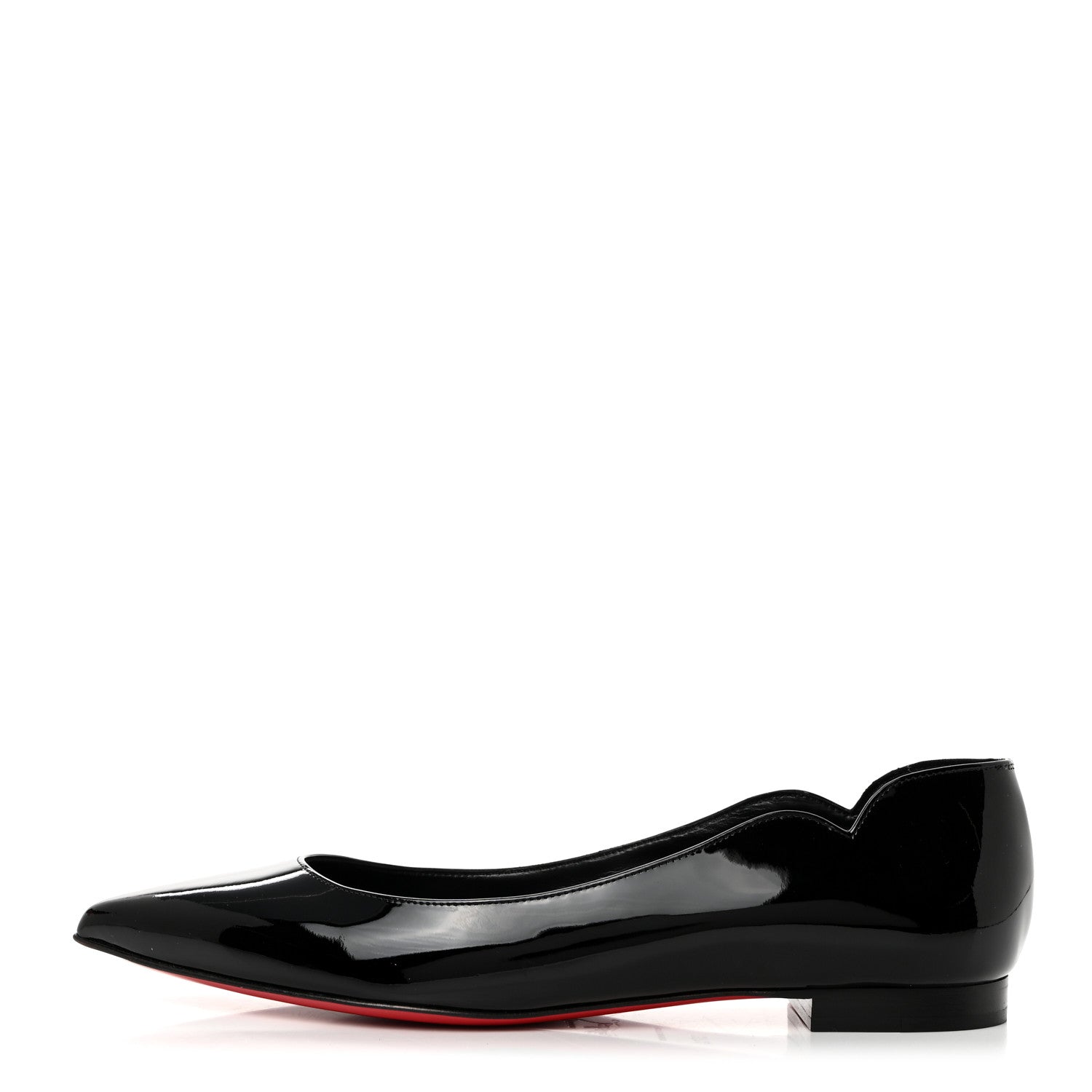 Christian Louboutin Patent Hot Chickita Flats 37.5 Black 1 of 7