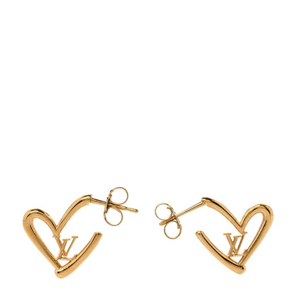 Louis Vuitton Fall In Love Heart Earrings PM Gold 1 of 3