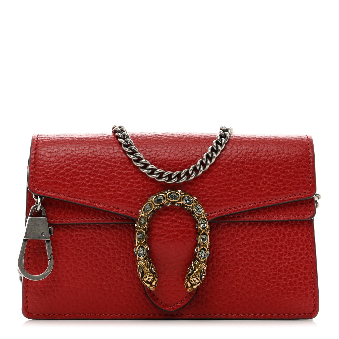 Calfskin Super Mini Dionysus Shoulder Bag Hibiscus Red