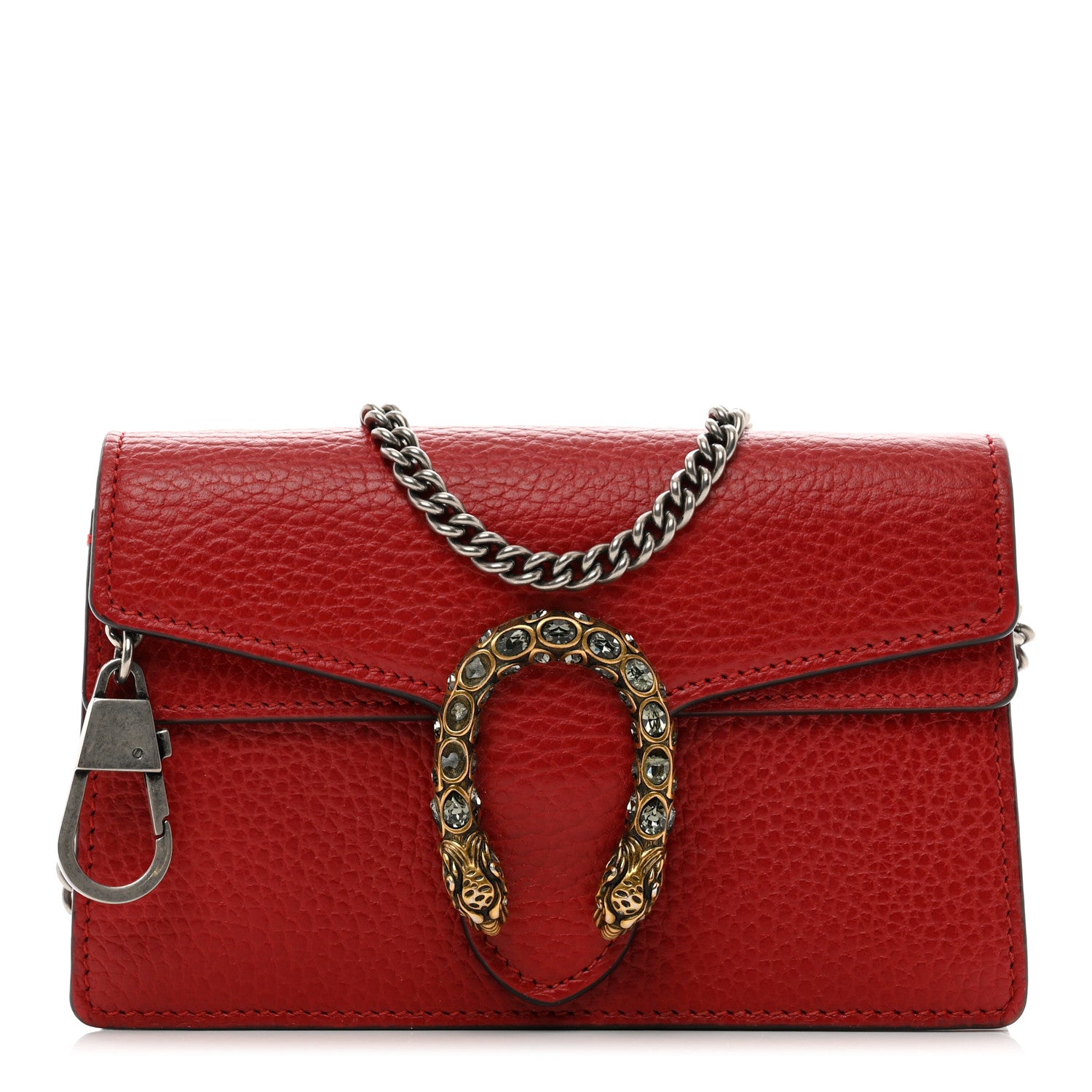 Gucci Calfskin Super Mini Dionysus Shoulder Bag Hibiscus Red 1 of 13