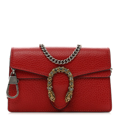 Gucci Calfskin Super Mini Dionysus Shoulder Bag Hibiscus Red 1 of 13