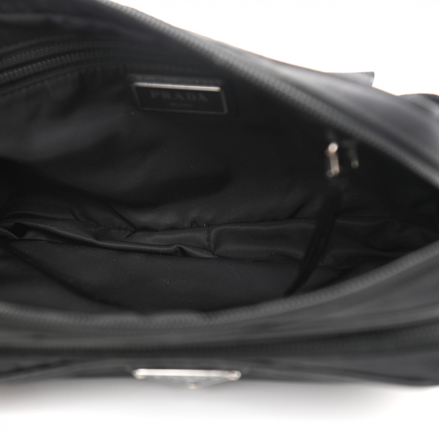 Prada Tessuto Nylon Saffiano Belt Bag Black 5 of 9