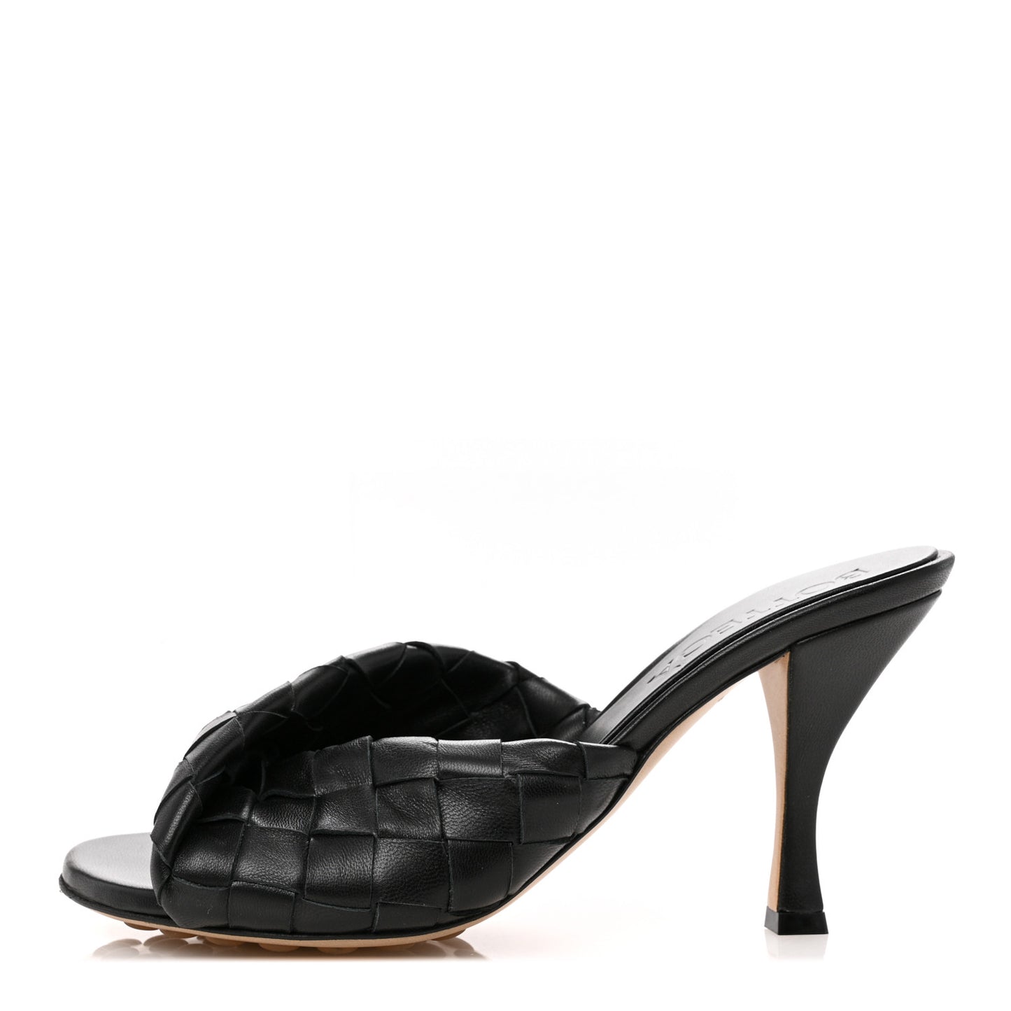 Nappa Intrecciato Blink Mule Sandals 38 Black