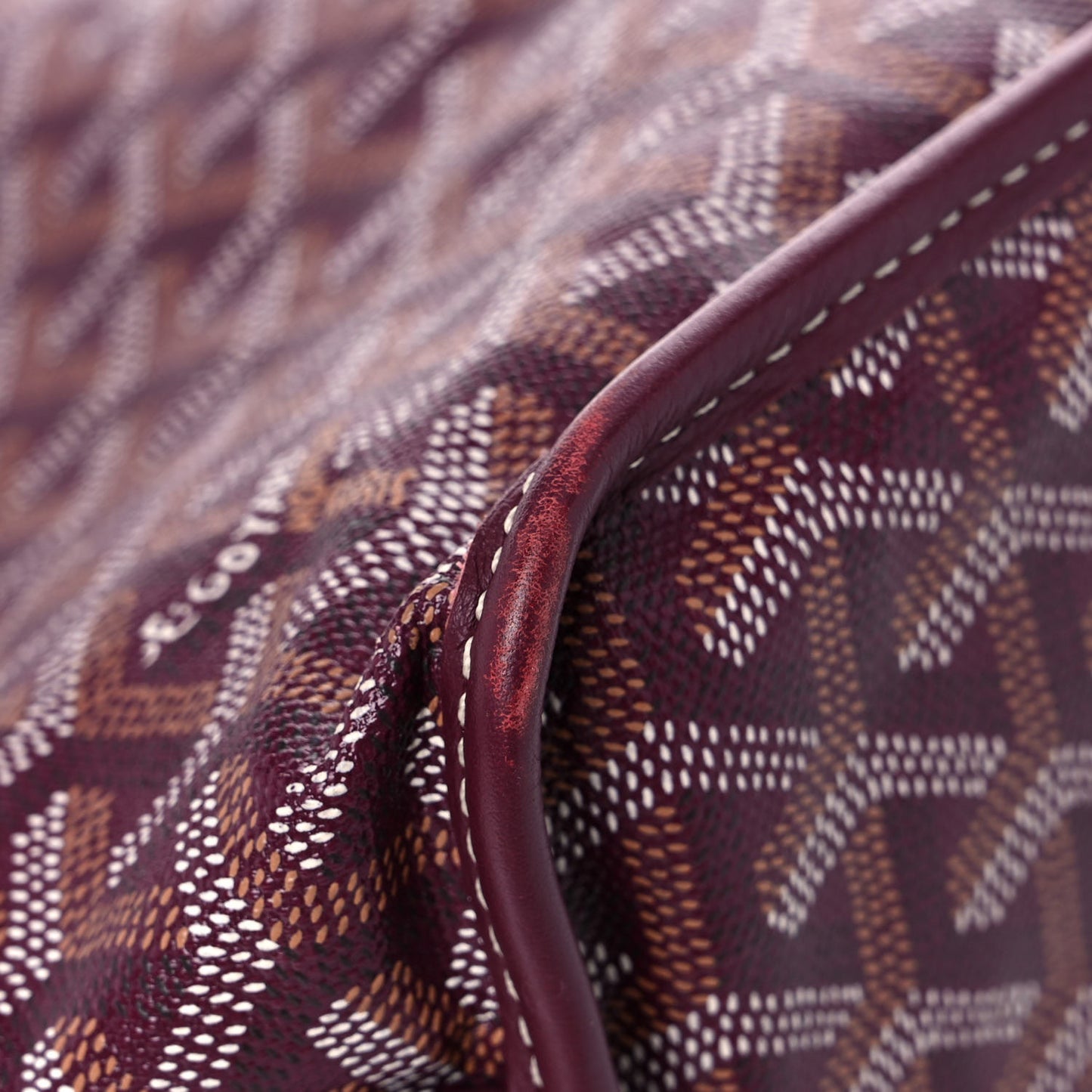 Goyardine Reversible Mini Anjou Burgundy