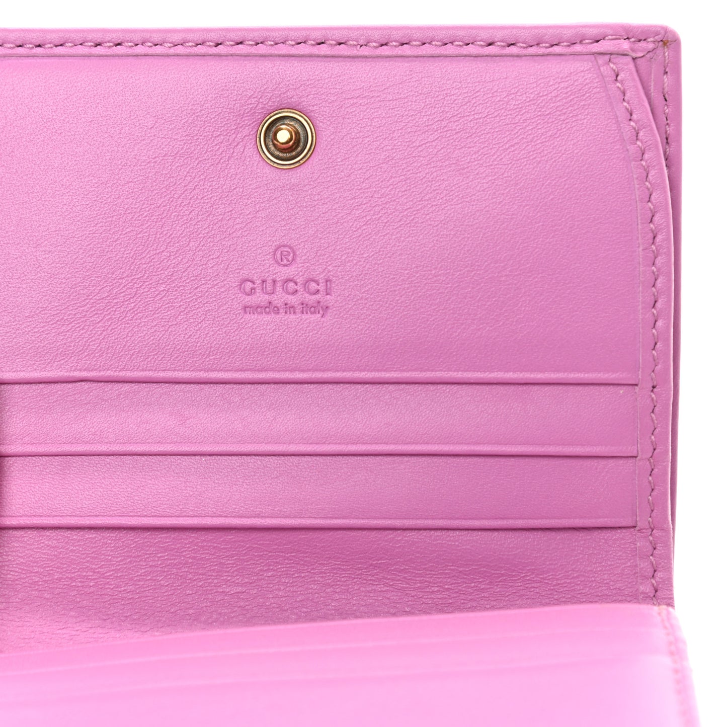 Calfskin Matelasse GG Marmont Card Case Candy Mousse