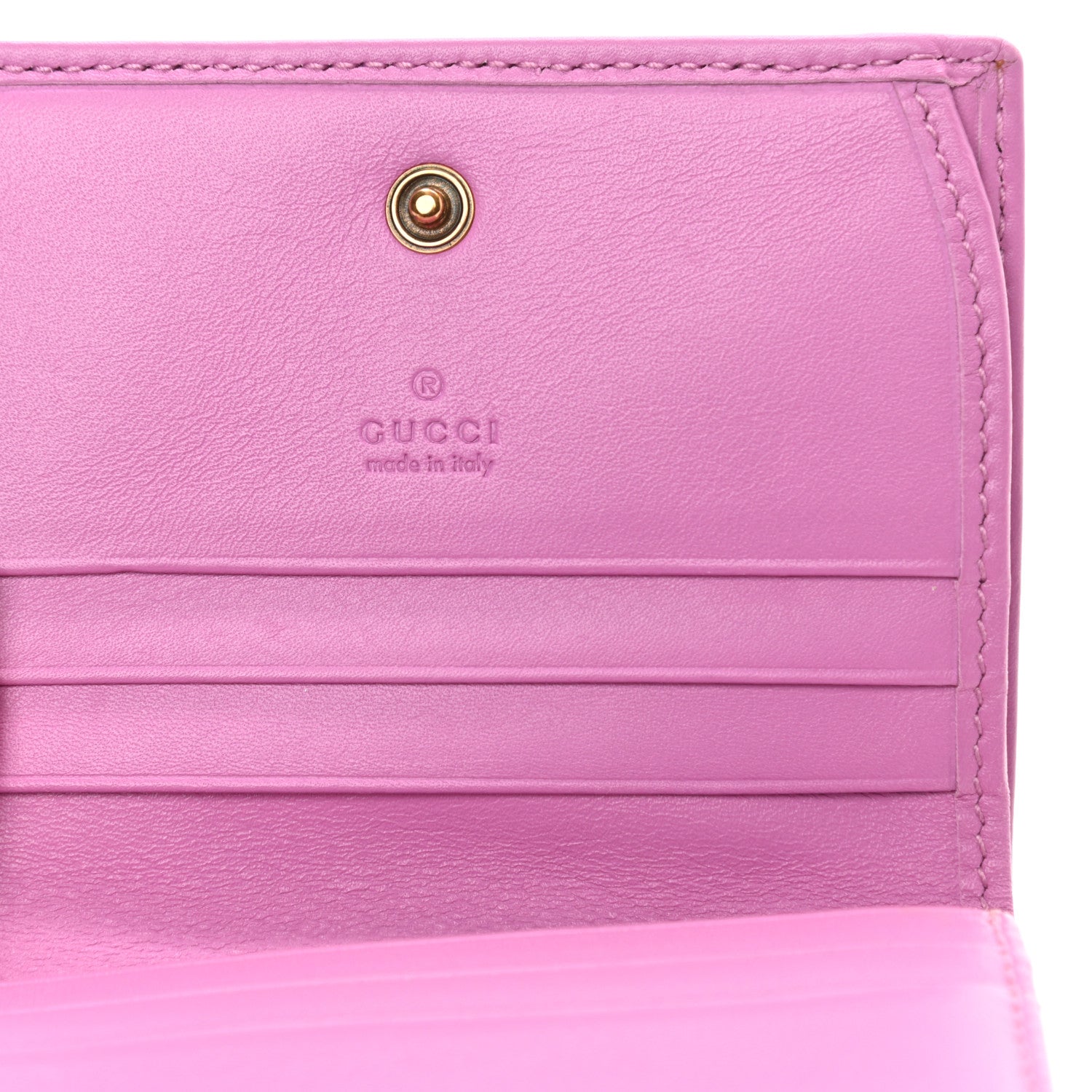 Gucci Calfskin Matelasse GG Marmont Card Case Candy Mousse 6 of 11