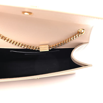 Saint Laurent Grain De Poudre Medium Monogram Kate Satchel Nude Powder 4 of 6