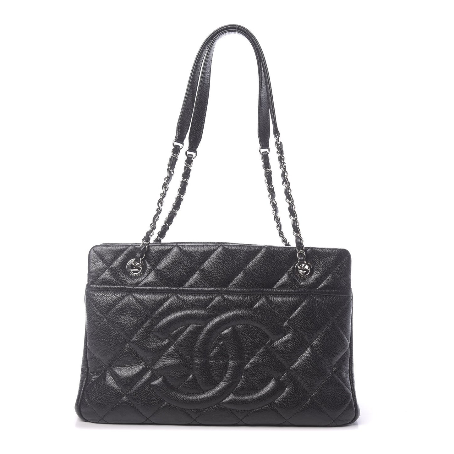 Caviar Quilted Timeless CC Soft Tote Black