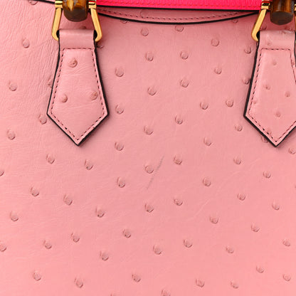 Gucci Ostrich Small Diana Tote Wild Rose Fuxia Fluo 10 of 12