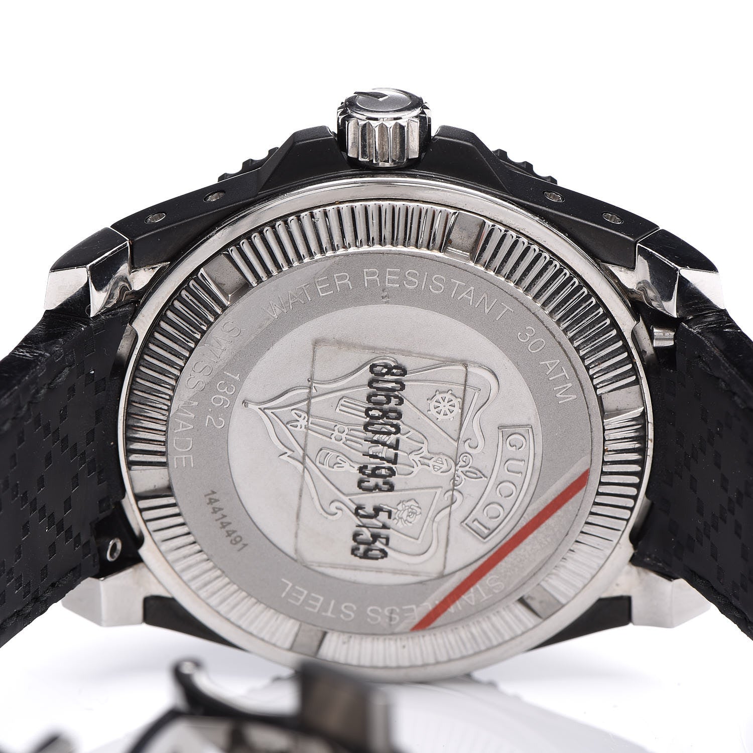 Gucci Stainless Steel Alligator 45mm Dive Automatic Watch Black 6 of 6