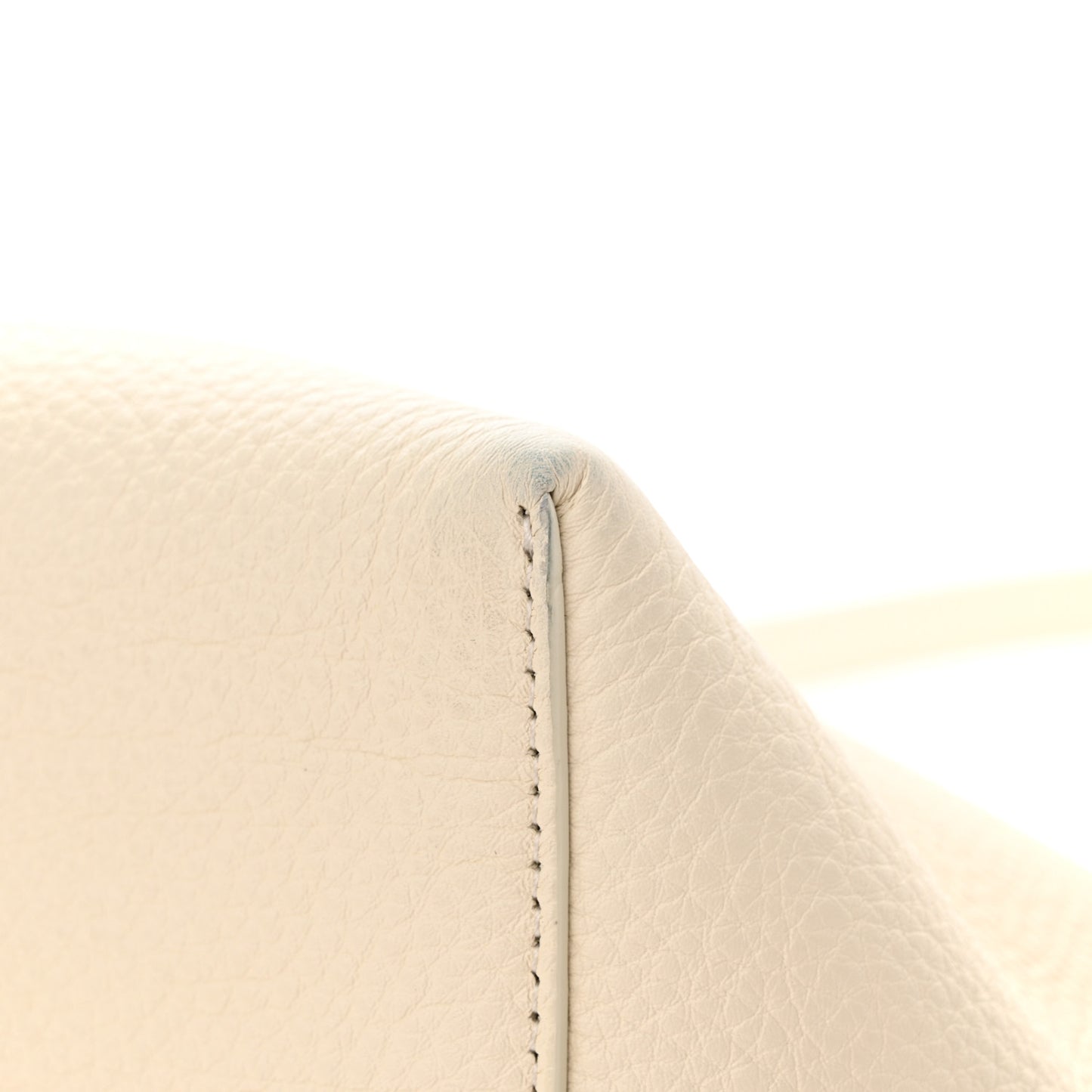 Grained Calfskin Medium N/S Park Tote Ivory