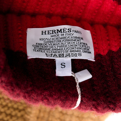 Hermes Cashmere Detroit Beanie Hat S Beige Bordeaux 4 of 4