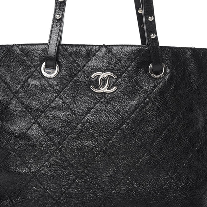 Chanel Glazed Calfskin Large On The Road Tote Black 8 of 11