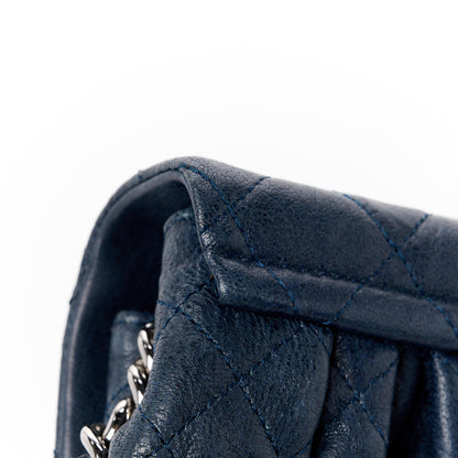 Chanel Washed Lambskin Quilted Mini Chain Around Flap Navy Blue 15 of 16